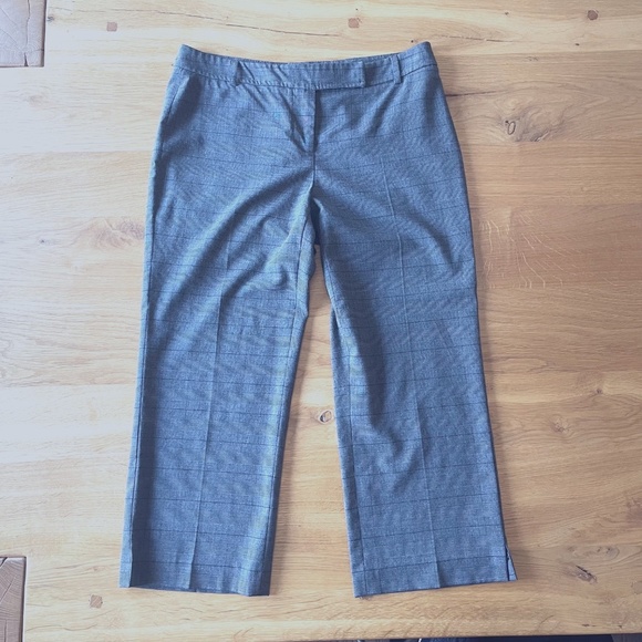 INC International Concepts Cropped Pants - Glen Plaid - Black/Gray - 6P - Picture 2 of 9